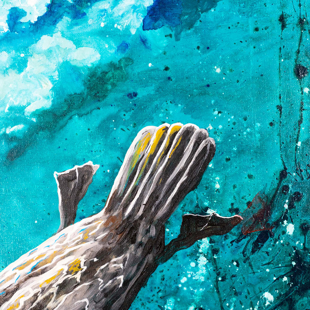 Cormorant Dive - Ocean Wall Art by Zach Crawford