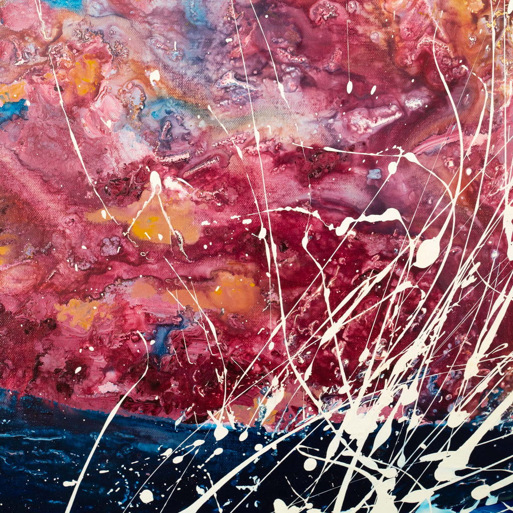 Cosmic Spray - Abstract Ocean Painting by Zach Crawford