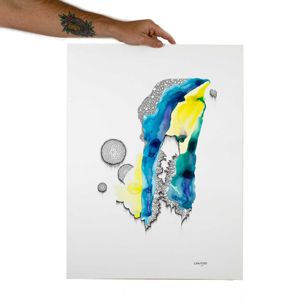 Dolphin Barnacle - Abstract Painting & Drawing by Zach Crawford