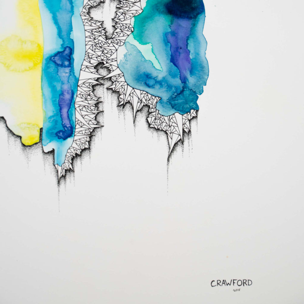 Dolphin Barnacle - Abstract Painting & Drawing by Zach Crawford