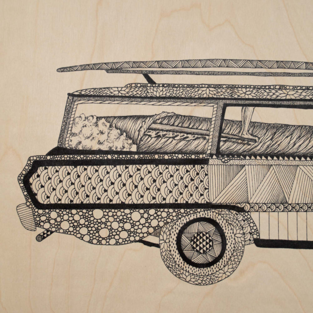 Hang Ten Wagon - Vintage Car Wall Art by Zach Crawford