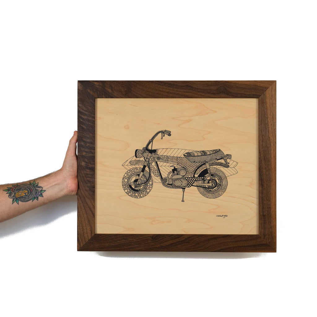 Honda Trail 70 - Motorcycle Art by Zach Crawford