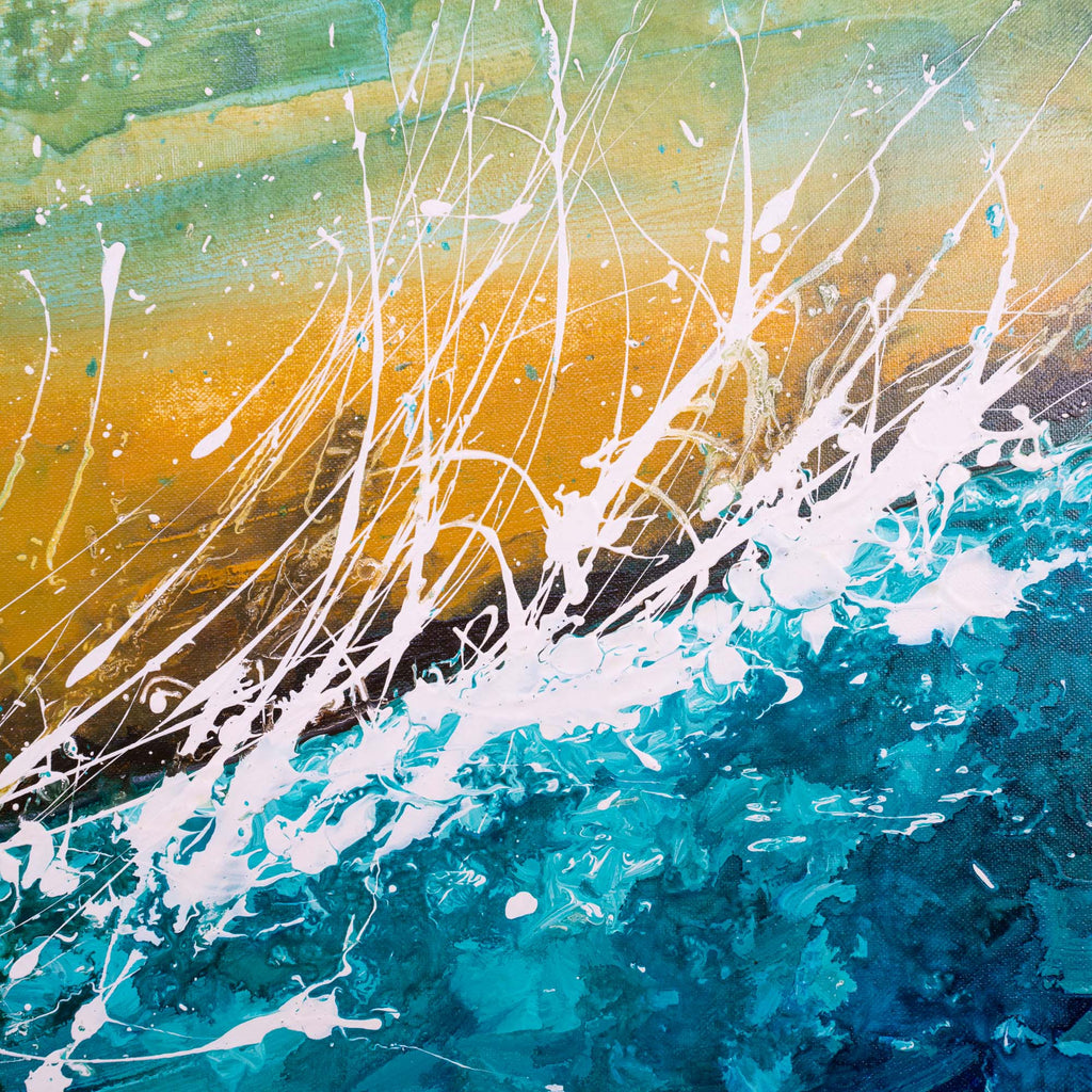 Late Afternoon Swell - Abstract Ocean Painting by Zach Crawford