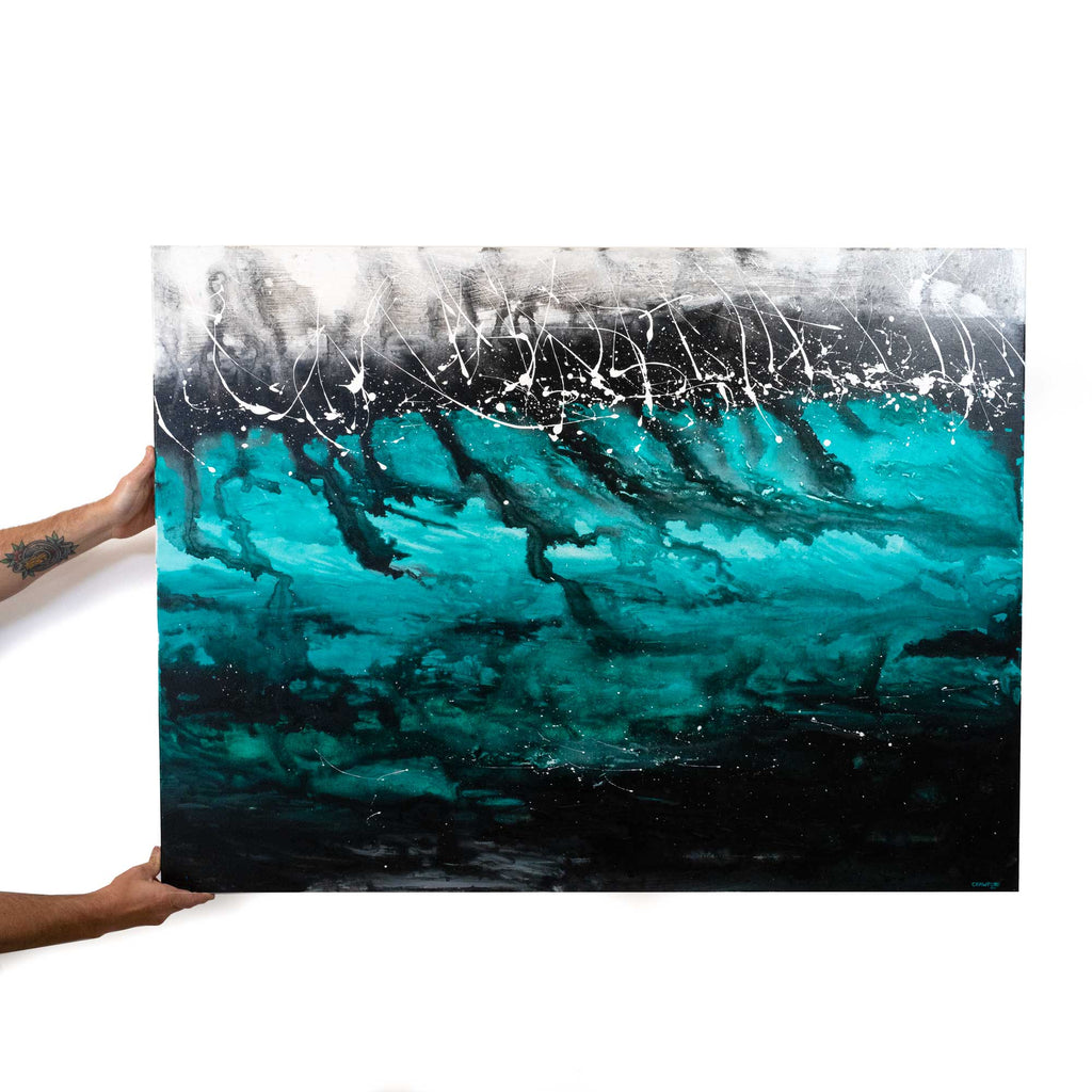 Looming - Abstract Ocean Painting by Zach Crawford