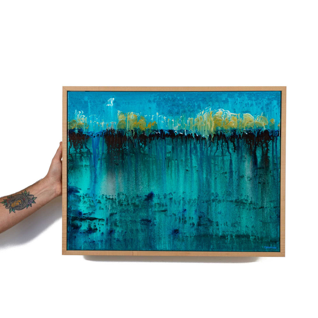 Ocean Horizon - Abstract Ocean Painting by Zach Crawford