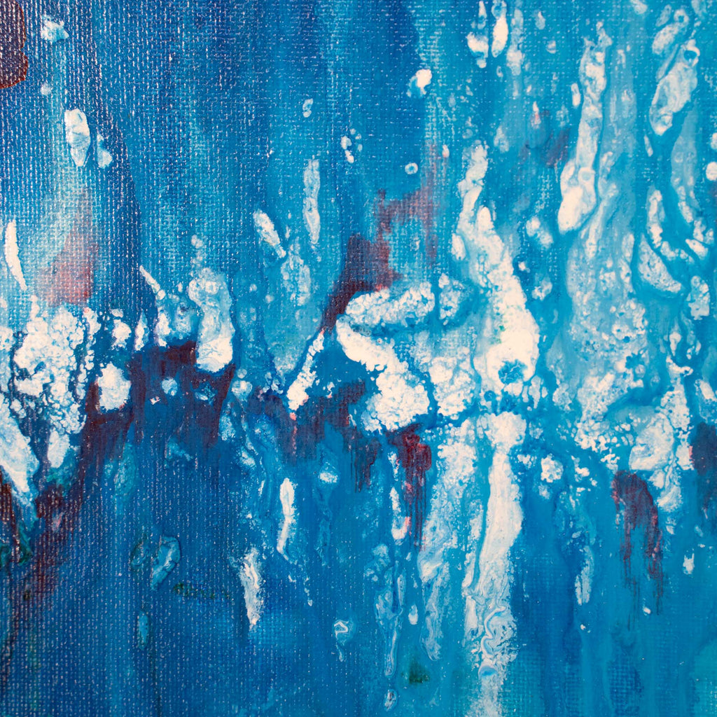 On The Surface - Abstract Ocean Painting by Zach Crawford
