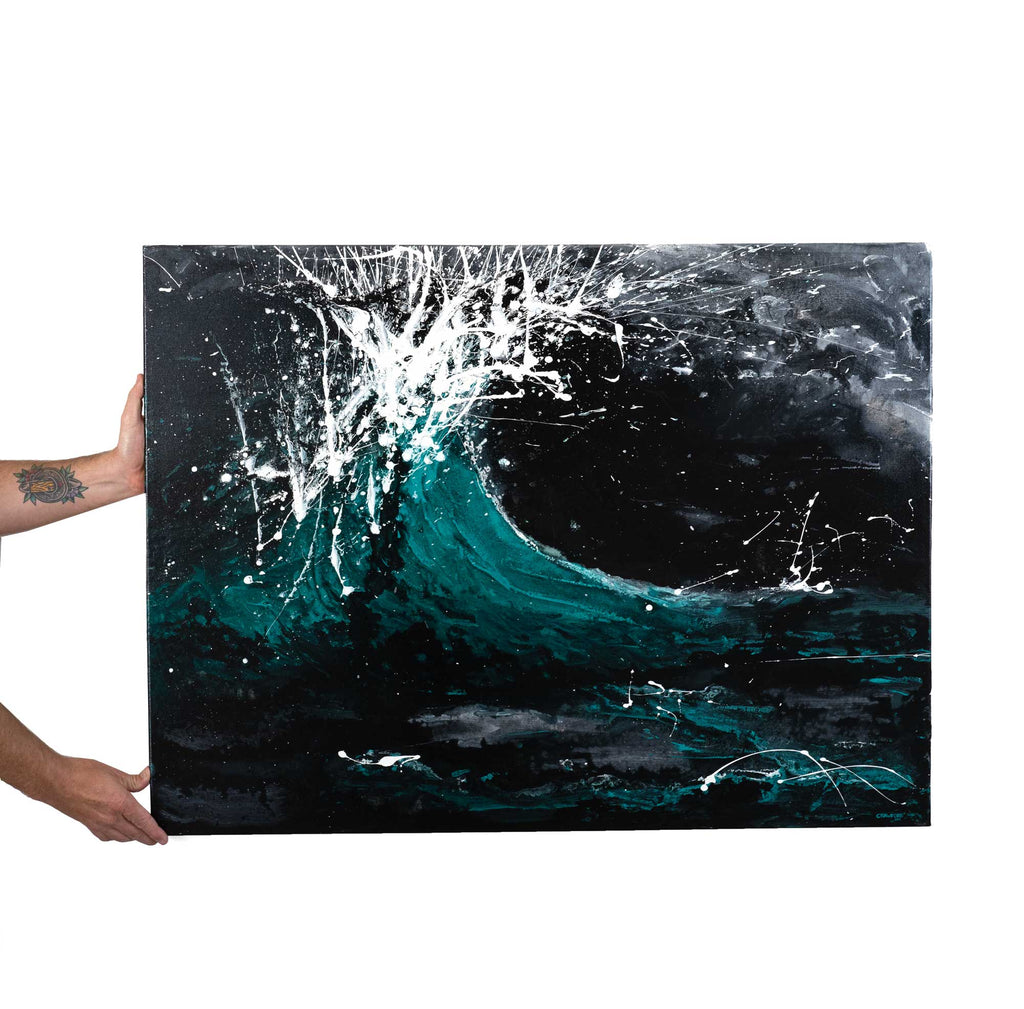 Water Mountain - Abstract Ocean Painting by Zach Crawford