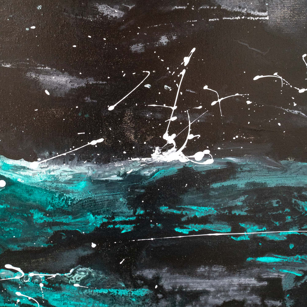 Water Mountain - Abstract Ocean Painting by Zach Crawford